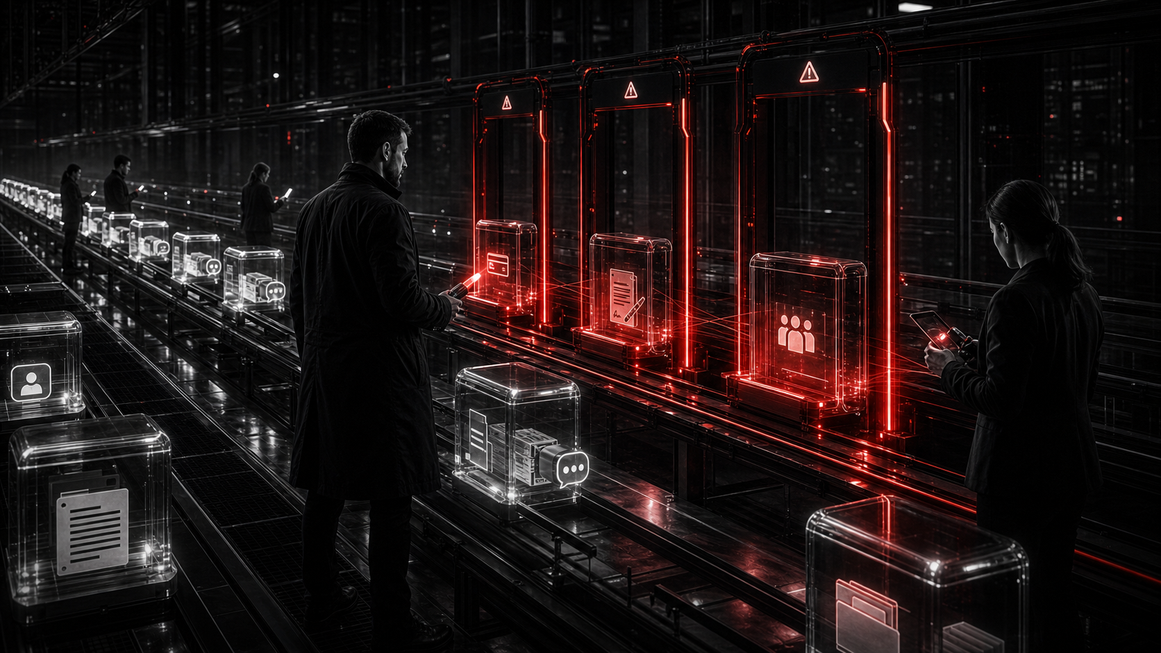 Операционный контролёр проверяет красные шлюзы исключений, где автоматизация останавливает деньги, документы и клиентские обещания для ручного подтверждения